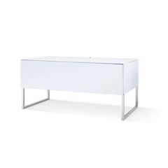 Lacquered White Media Cabinet Stand 100cm